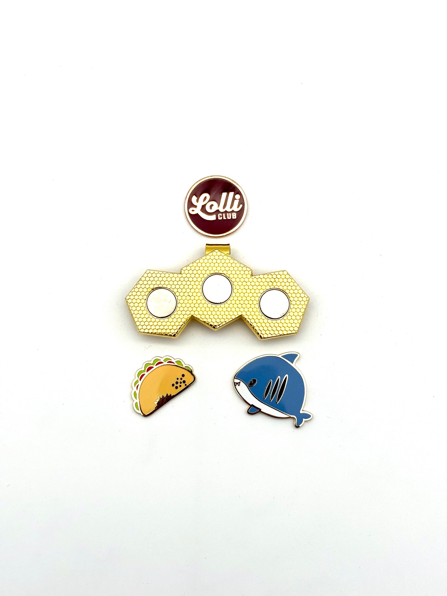 Shark Bites Ball Markers with Triple Hat Clips